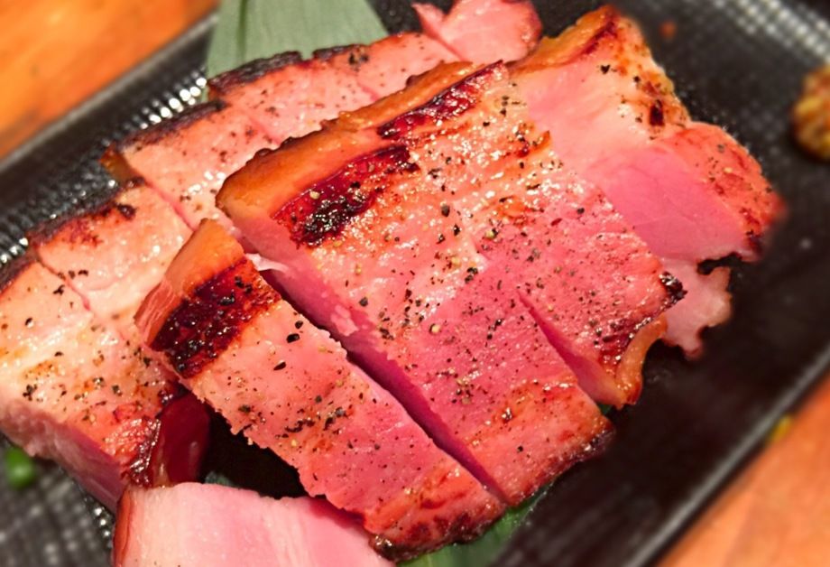 厚切りベーコン炙り焼き