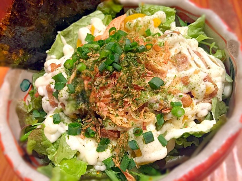 バクダン納豆の賄いサラダ