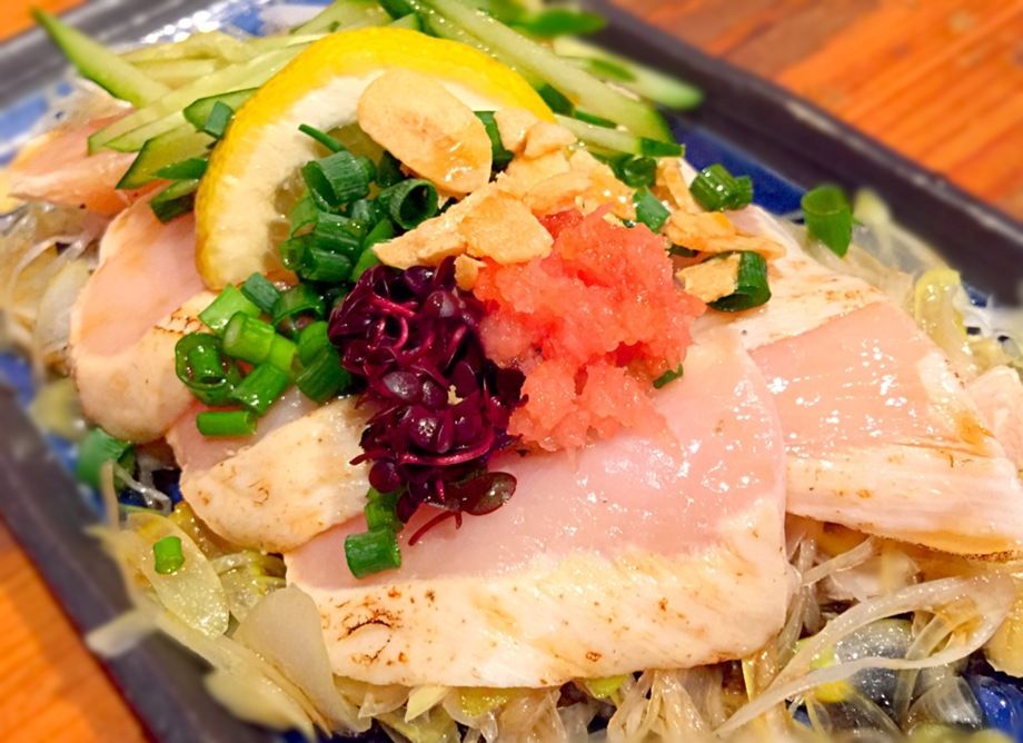 鶏のタタキポン酢