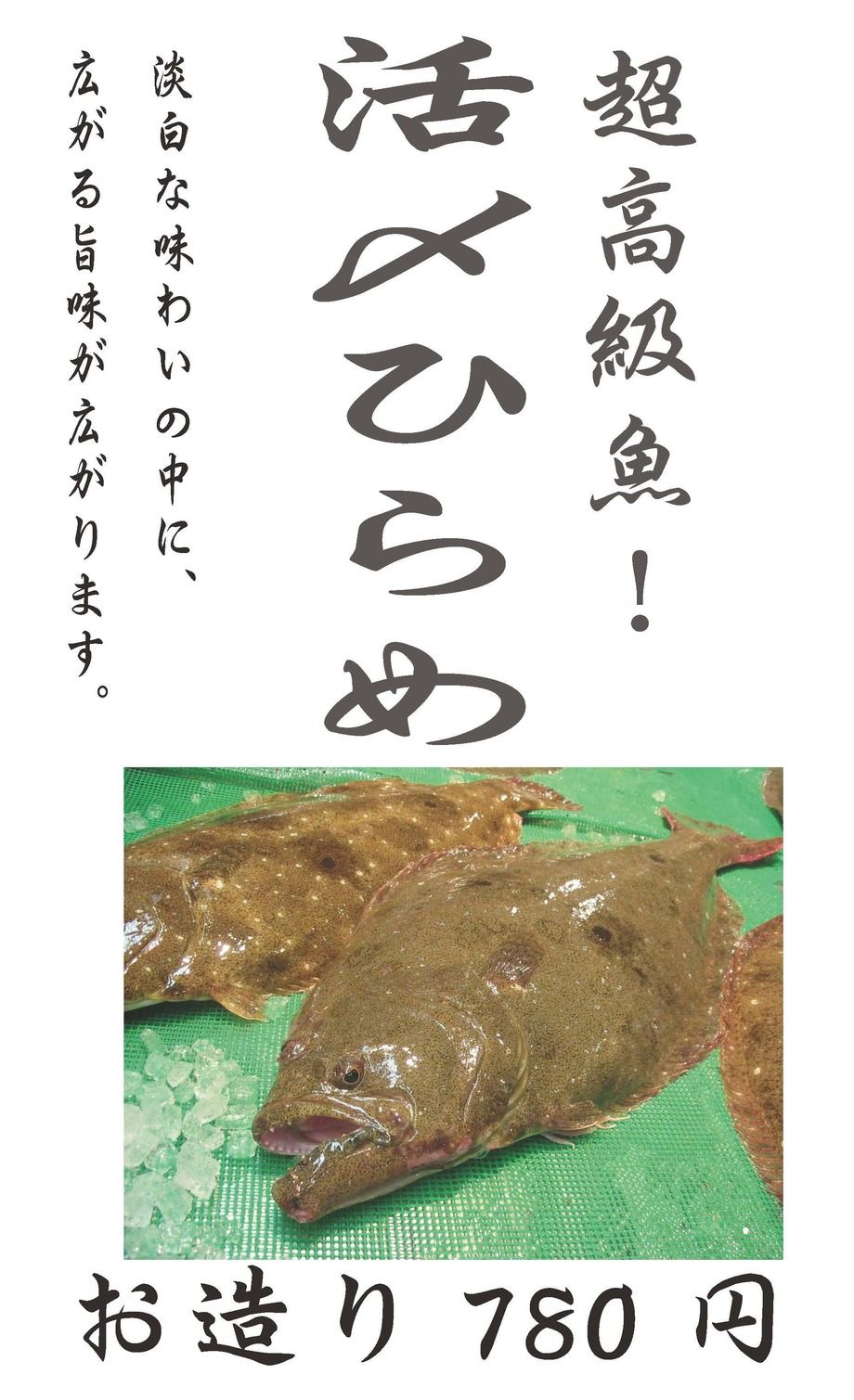 活〆ひらめのお造り