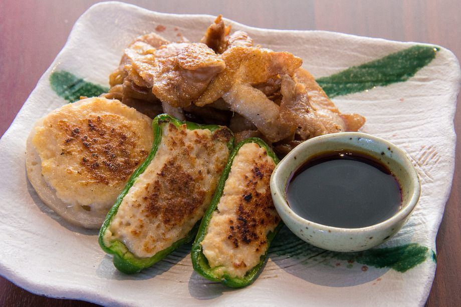 今治　愛媛県 【焼鳥　まる屋】　今治　セット （皮ねぎ、レンコン、ピーマン）