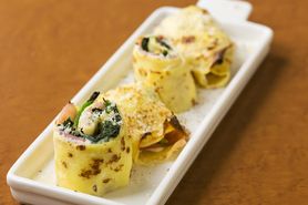 ほうれん草とリコッタチーズのクレープ　オーブン焼き