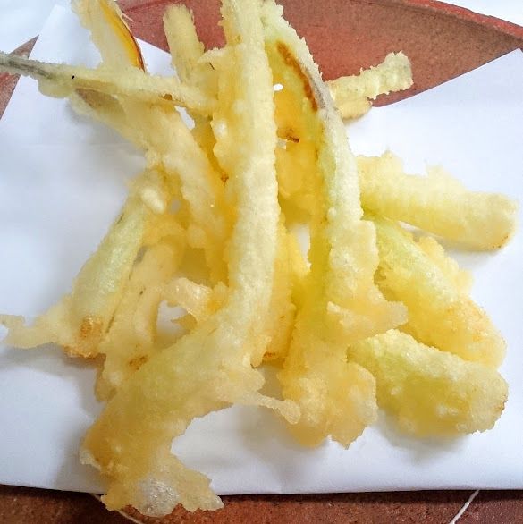 島らっきょうの天麩羅（600円）