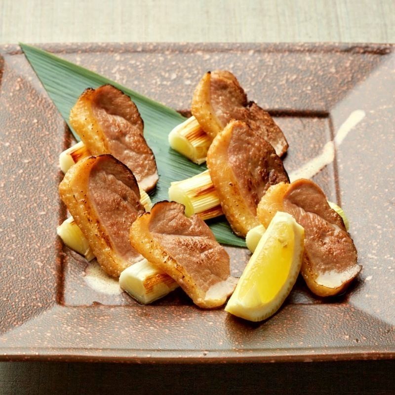 合鴨と有機ネギの塩焼き（1180円）