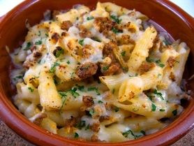 ポークビッツとペンネのチーズ焼き