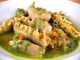 イタリア風トリッパと牛もつの白ワイン煮込み