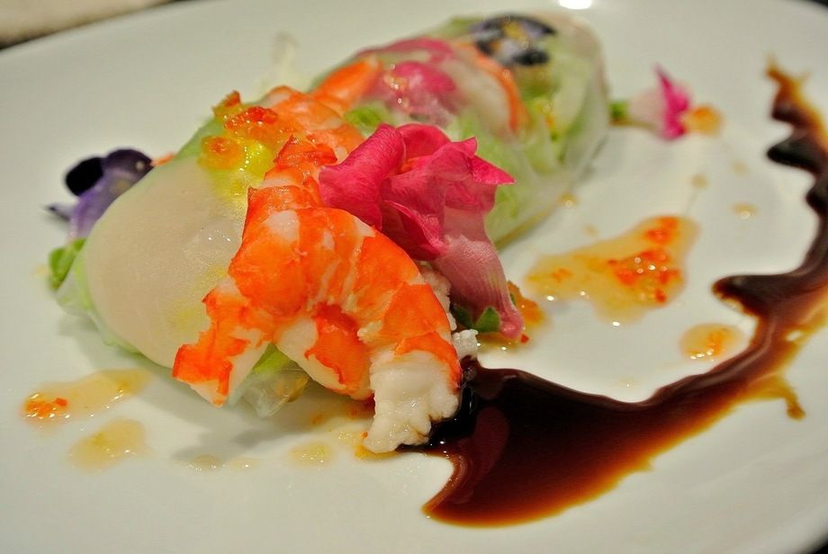 エディブルフラワーの生春巻き