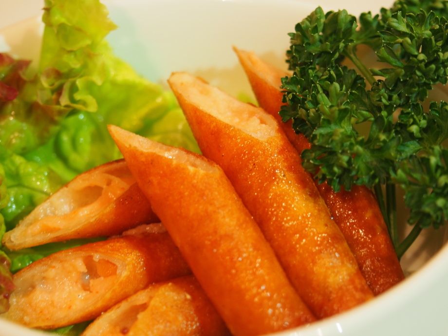 明太チーズの春巻き