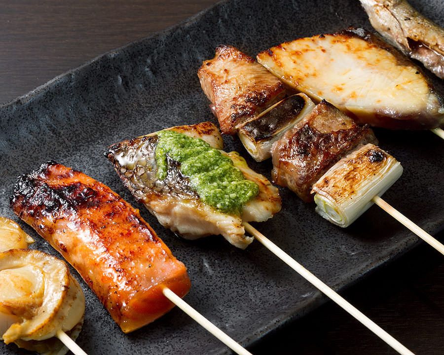 魚串炭火焼き盛り（６本）