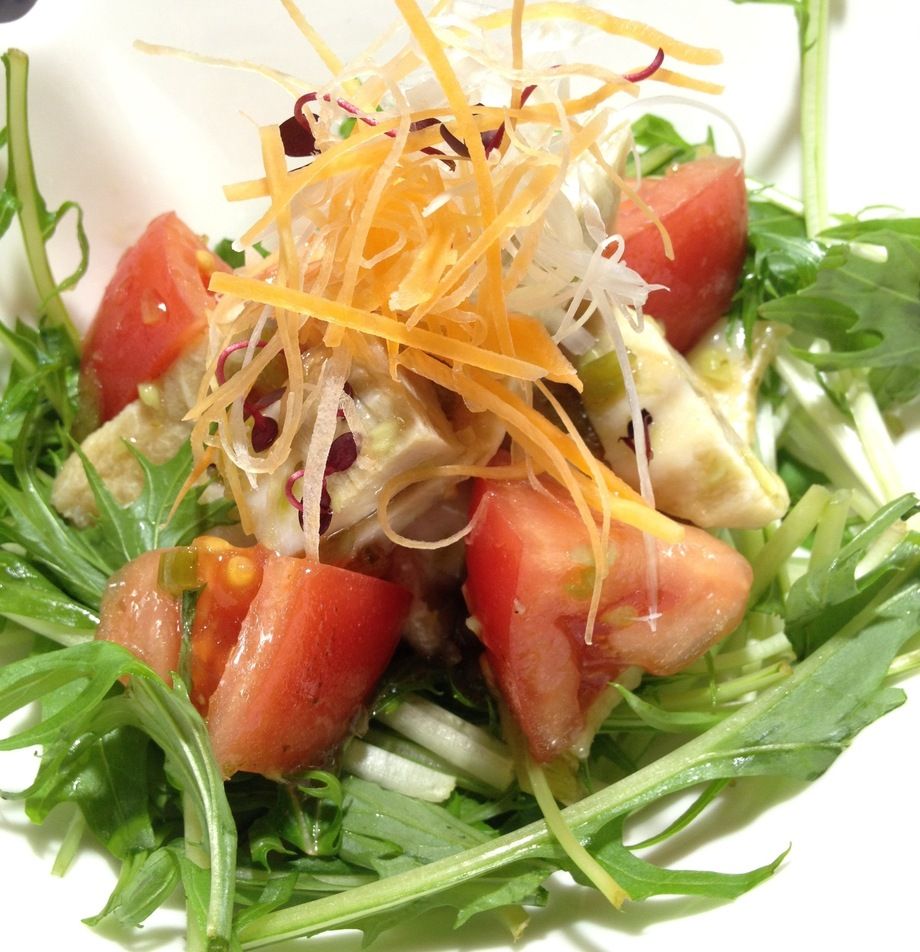 トントロとトマトの柚子わさび和え