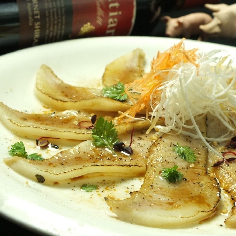 炙りトントロのカルパッチョ