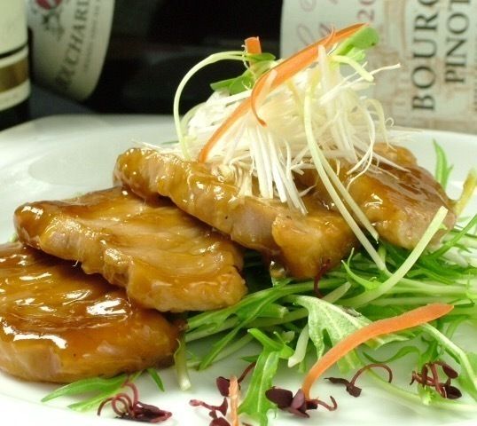 豚ヒレ肉のわさび照焼き