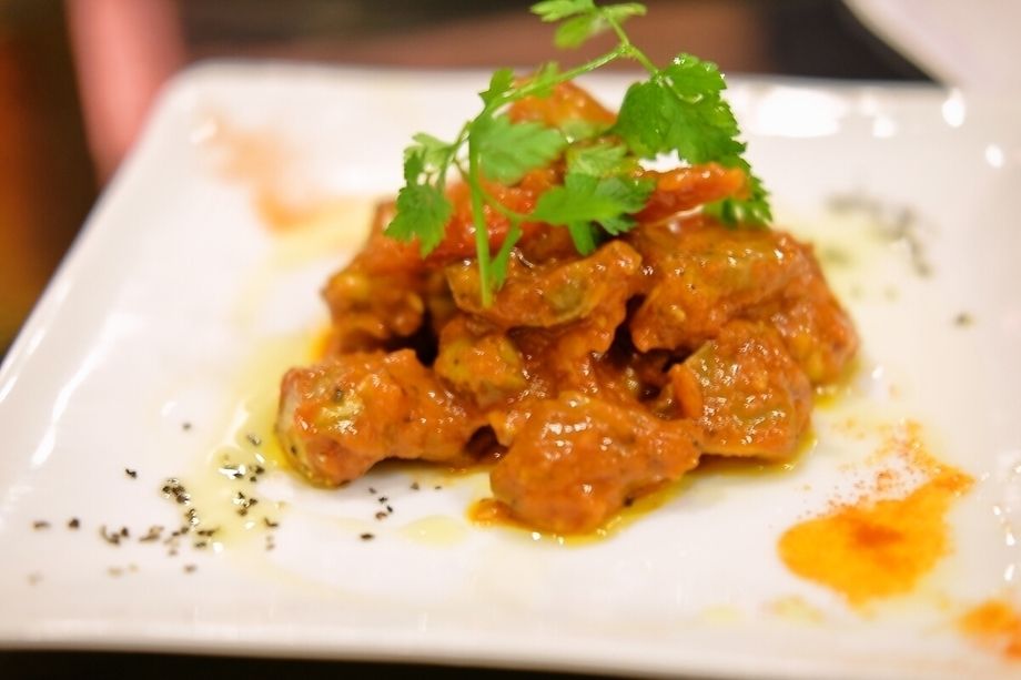 砂肝とココロの冷製アラビアータ（300円）