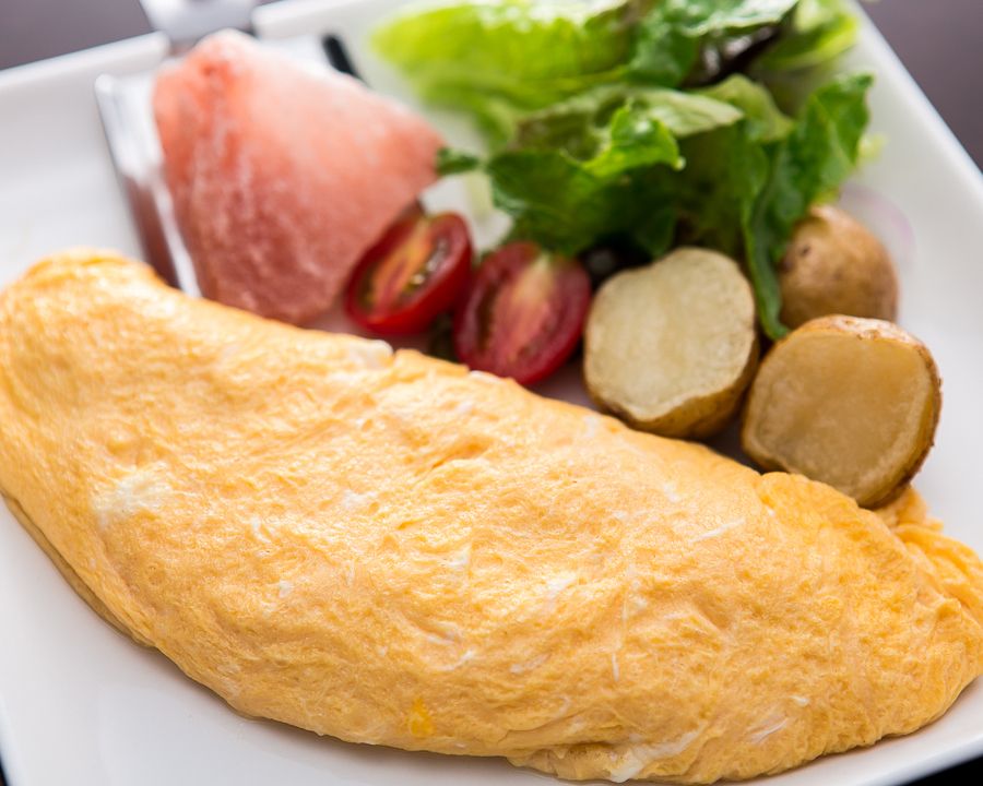 豆乳オムレツ　ヒマラヤ岩塩で