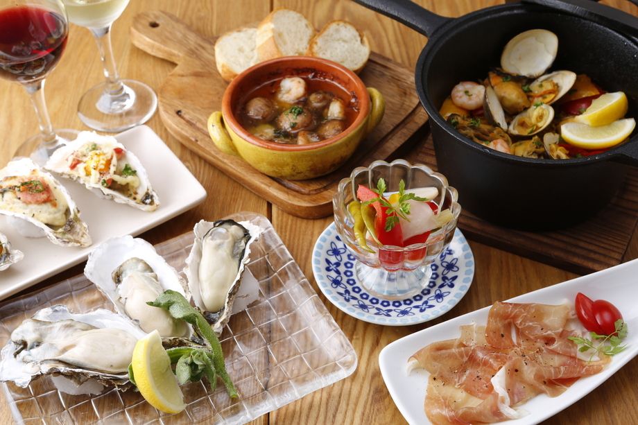 ♪カジュアルコース♪　　全8品/女子会/宴会/飲み会/デート/牡蠣デビューOK!（2,500円）