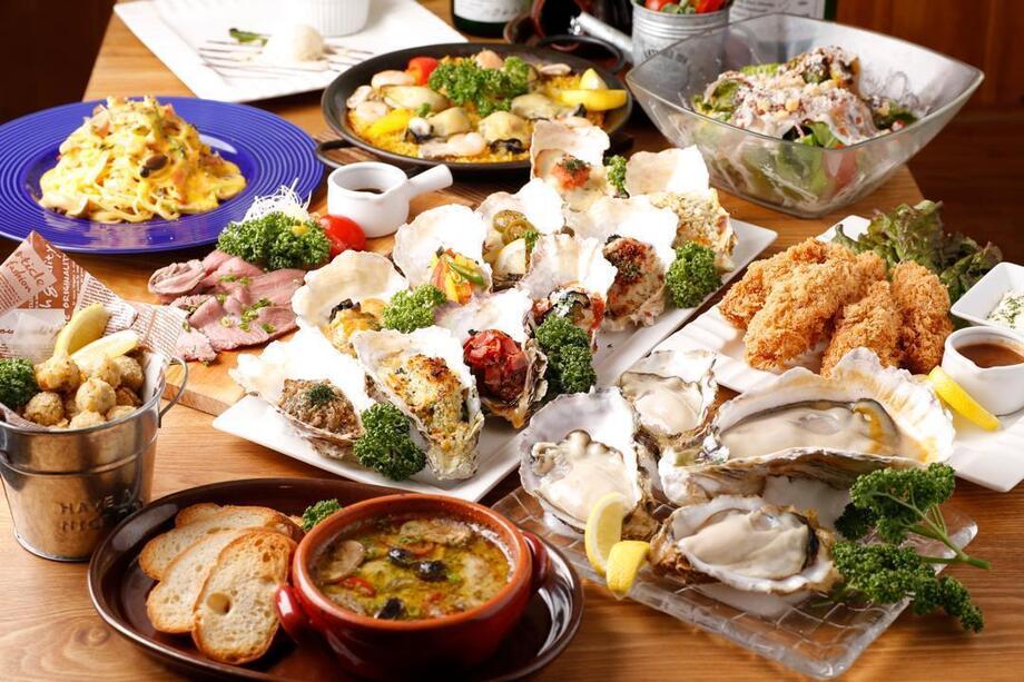 ♪牡蠣尽くしコース♪　全14品/お好み選べる/牡蠣尽くし/女子会/デート/接待（4,500円）