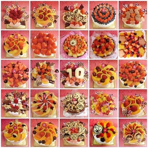 ６月にお作りしたホールデコレーションケーキの一部