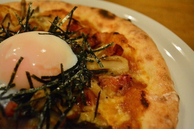 木の子とへんじんもっこのベーコンの和風ラグソース