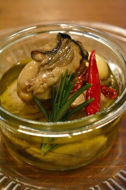 牡蠣のオイル漬け