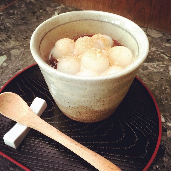 バニラアイス入り白玉ぜんざい