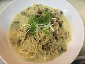 あさりとキノコの和風パスタ