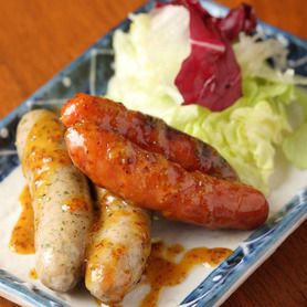ソーセージと味噌マスタード