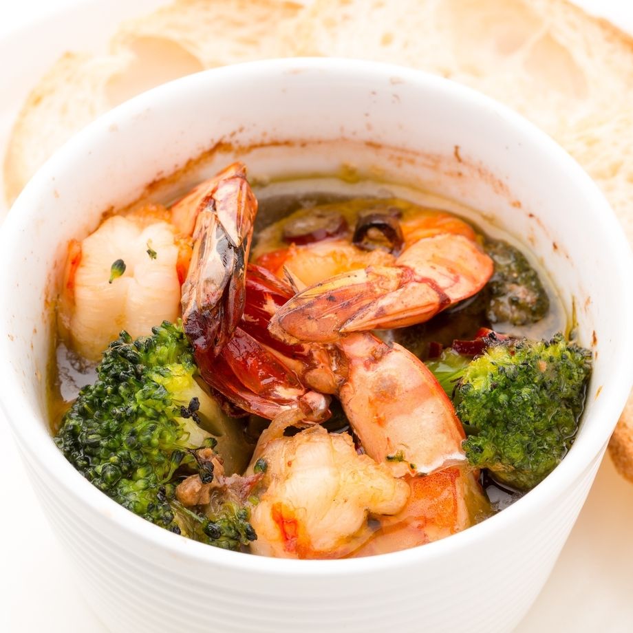 小海老と温野菜のアヒージョ（660円（税別））