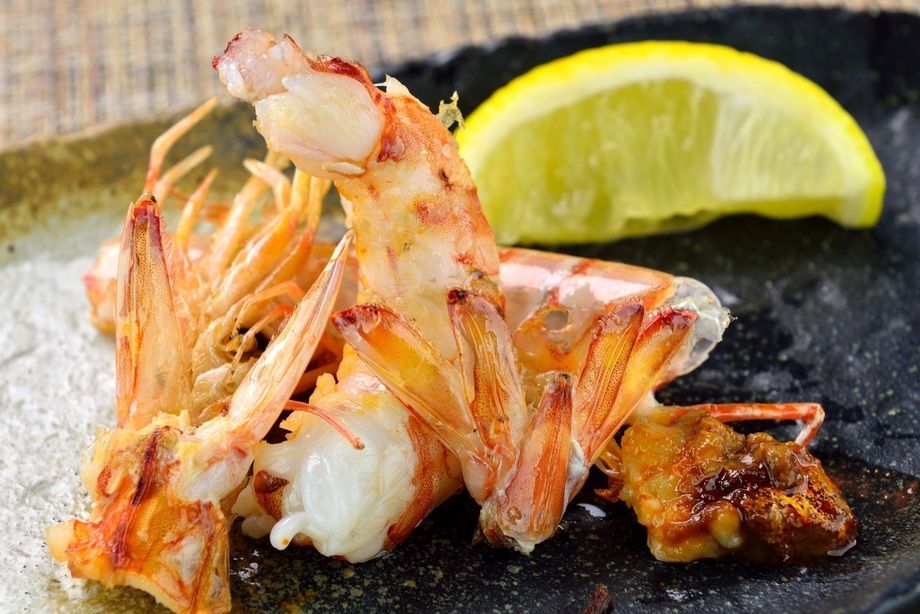 活車海老　鉄板焼（ランチ・ディナー：３，０２５円（消費税・サービス料込））