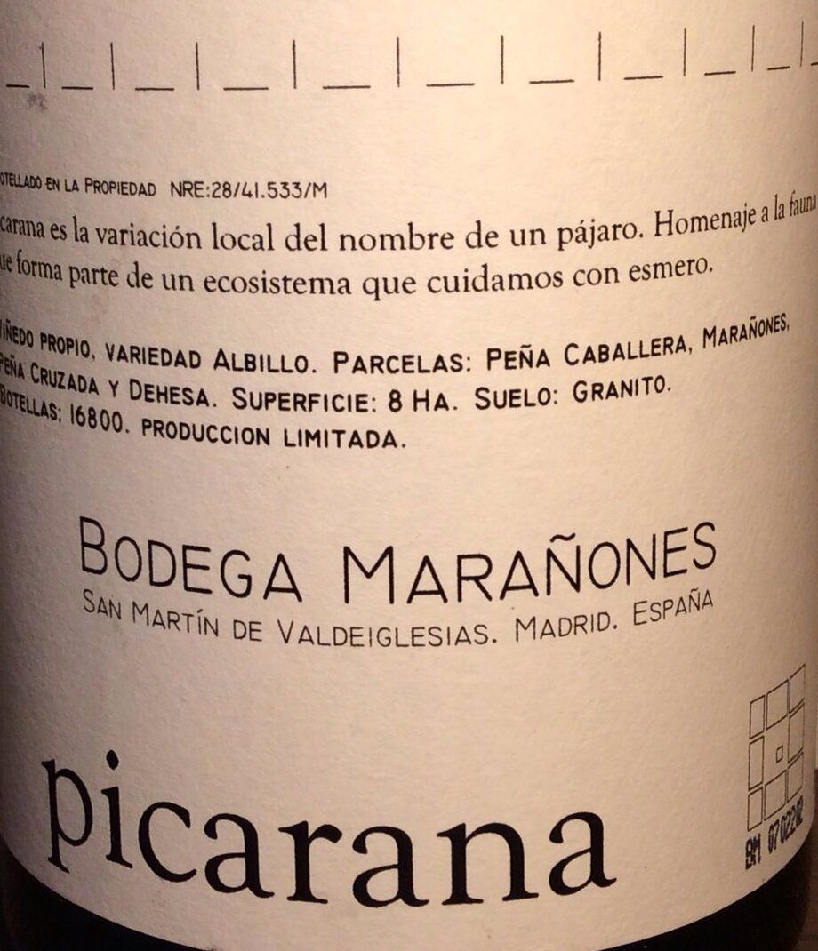 【ビオディナミ製法】ボデガ・マラニョネス　ピカラナ（6,000円）