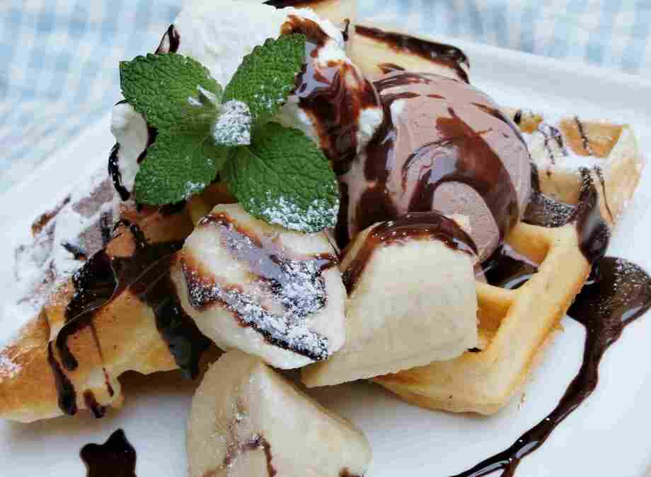 チョコバナナ　ワッフル