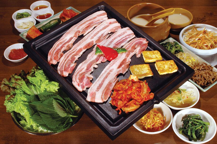 平田牧場三元豚厚切りサンギョプサル（1,000円(税抜)　ご注文は2人前から）