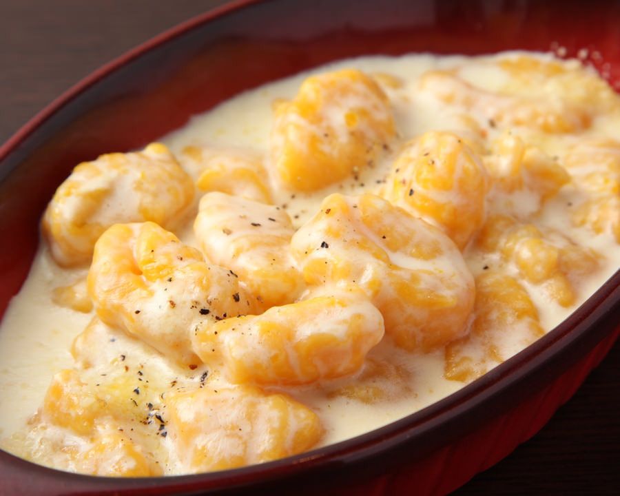 かぼちゃの手打ちニョッキ　クリームソース　パルミジャーノチーズ風味（780円）