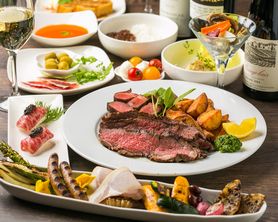 ～オープン記念スペシャル～【春爛漫コース】牧草牛のハラミステーキ含む8品