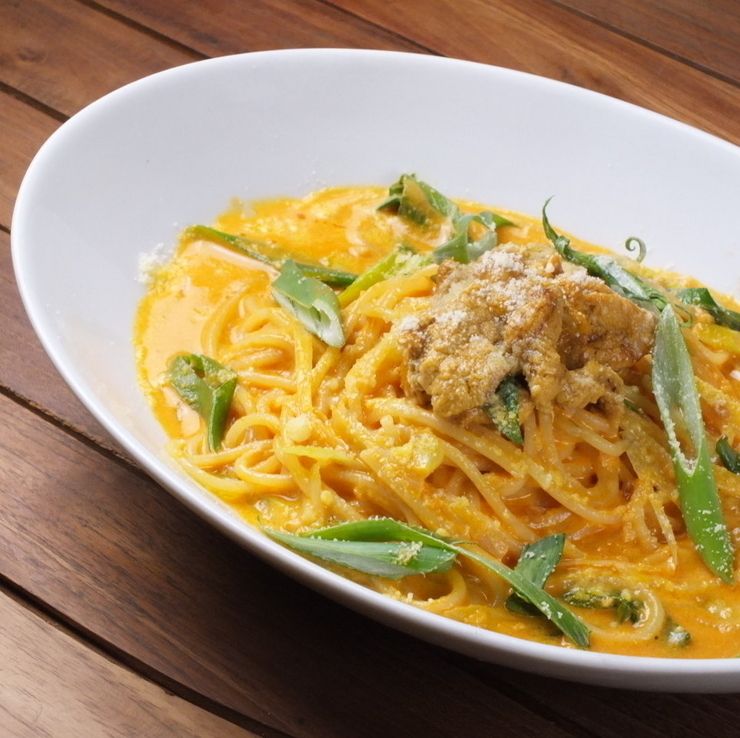 うにと九条ねぎのトマトクリーム