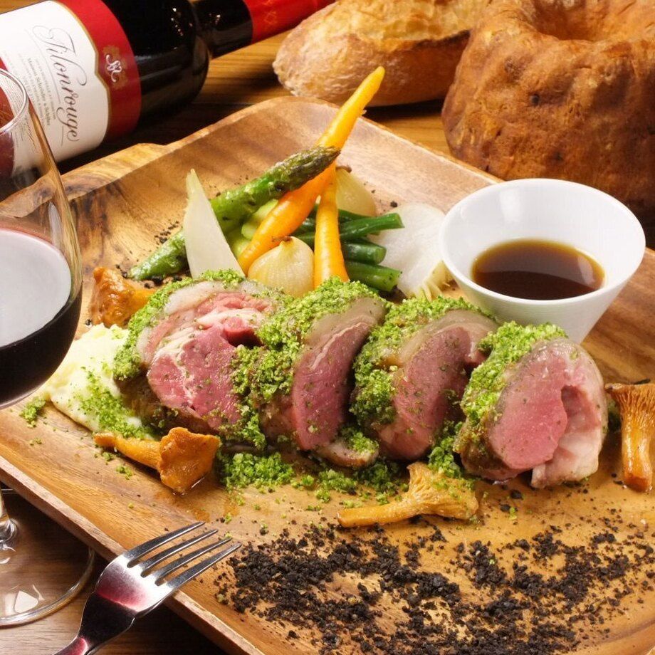 子羊背肉の香草パン粉焼き