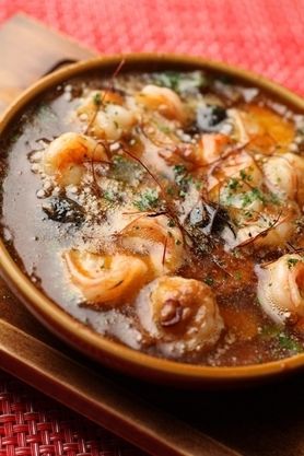 海老とキノコのアヒージョ