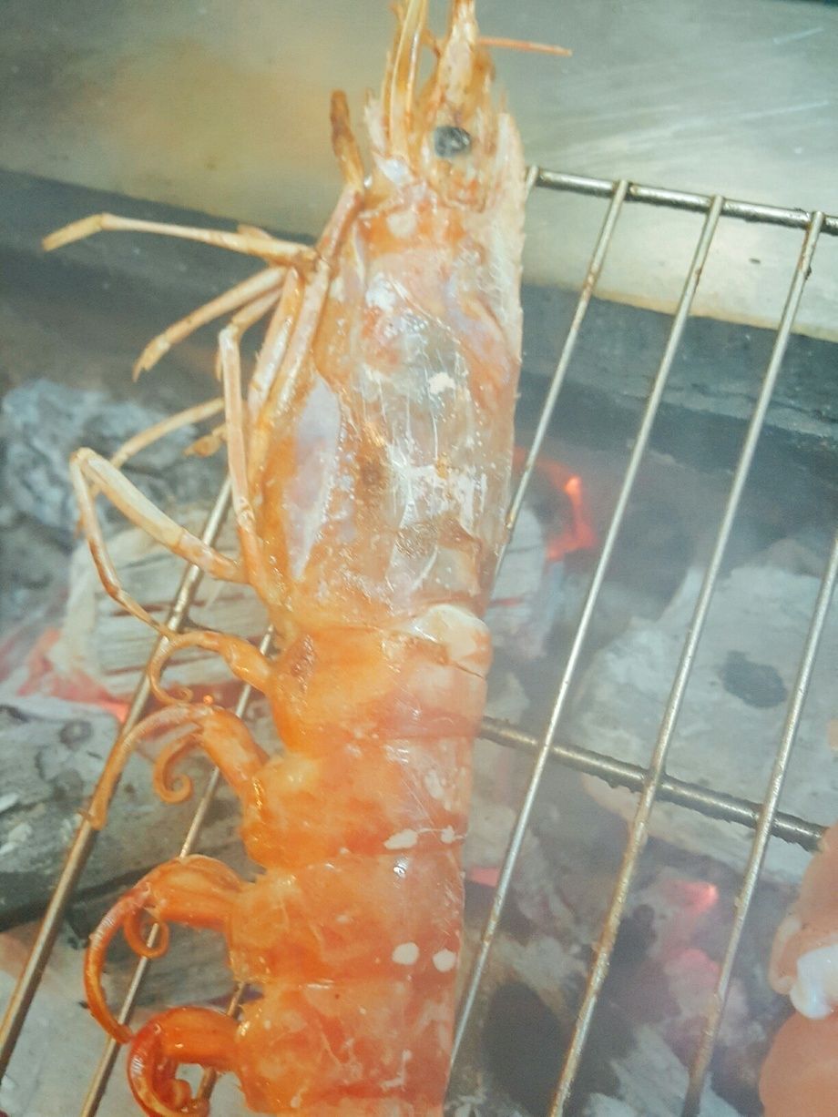 福岡県産   赤海老 炭焼き（¥480）