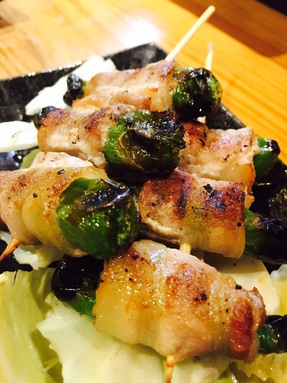 ししとうバラ巻（1本 ¥220）