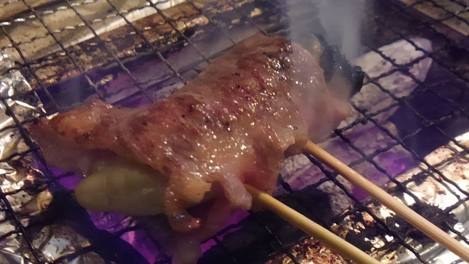 牡蠣と和牛のすき焼き串