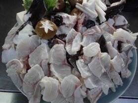 クエ鍋コース・三人前より