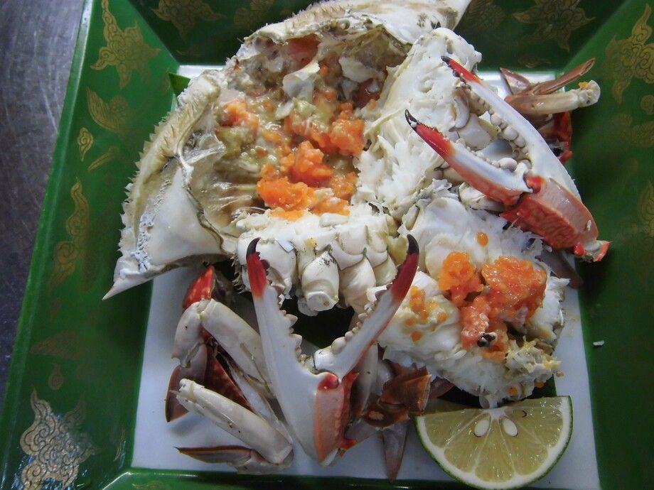 渡り蟹の塩茹で