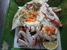 渡り蟹の塩茹で