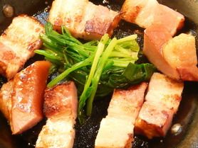 厚切りベーコン鉄板焼き