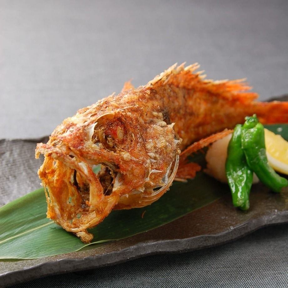 江戸前かさご唐揚げ