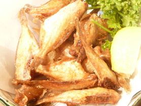 まめカワハギの唐揚げ