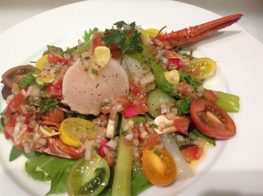 オマール海老 と 鮮魚 の サラダ