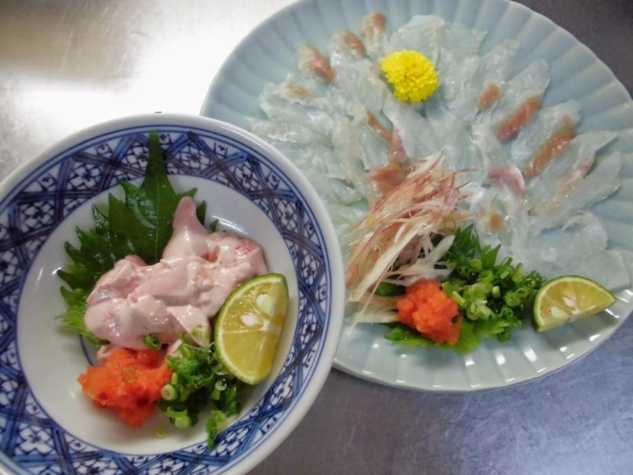 かわはぎの薄造り