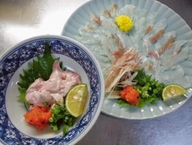 かわはぎの薄造り