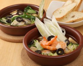 天使の海老のアヒージョ