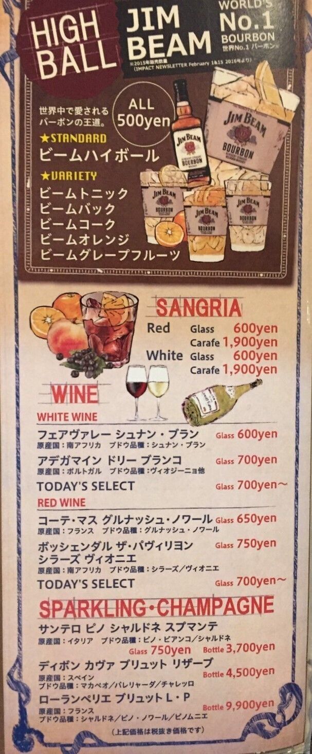 ハイボール各種＆グラスワイン